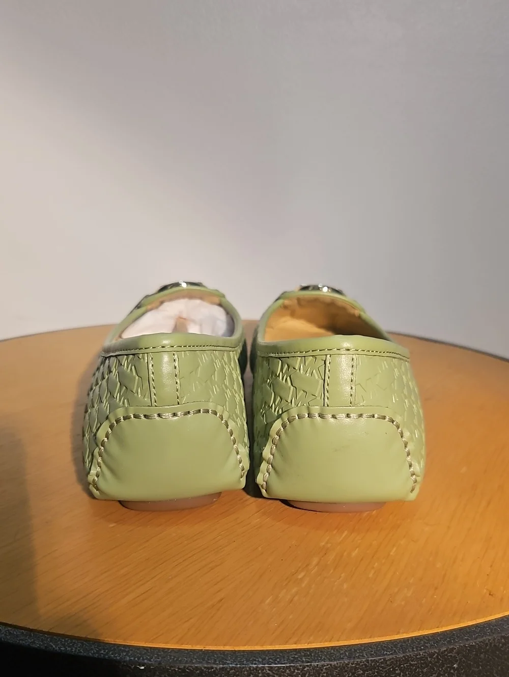 Michael Kors Green Logo Ballet Flats Size 10